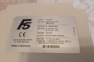 Serwis falowników KEB F5 17.f5.c1g.351a