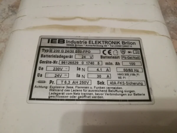 Serwis Naprawa IEB E 230 24/30 B50-FPO 24V 30A Brilon