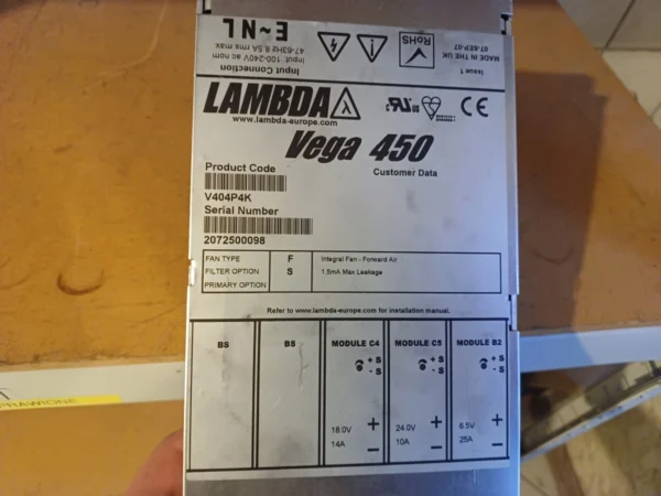 Lambda Vega 450 Power Supply Service Repair